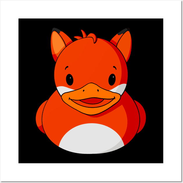 Fox Rubber Duck Wall Art by Alisha Ober Designs